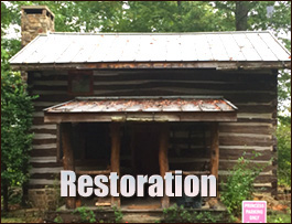 Historic Log Cabin Restoration  Jamesville, North Carolina